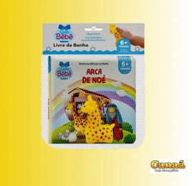 Kit Livro de banho Arca de No com 2 Bichinhos da arca, cada