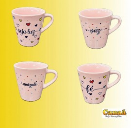 Caneca caneca corao ( rosa ) 120 ml , cada